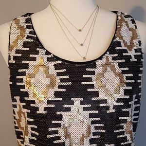 Skies Are Blue Sequin Dress Size Large